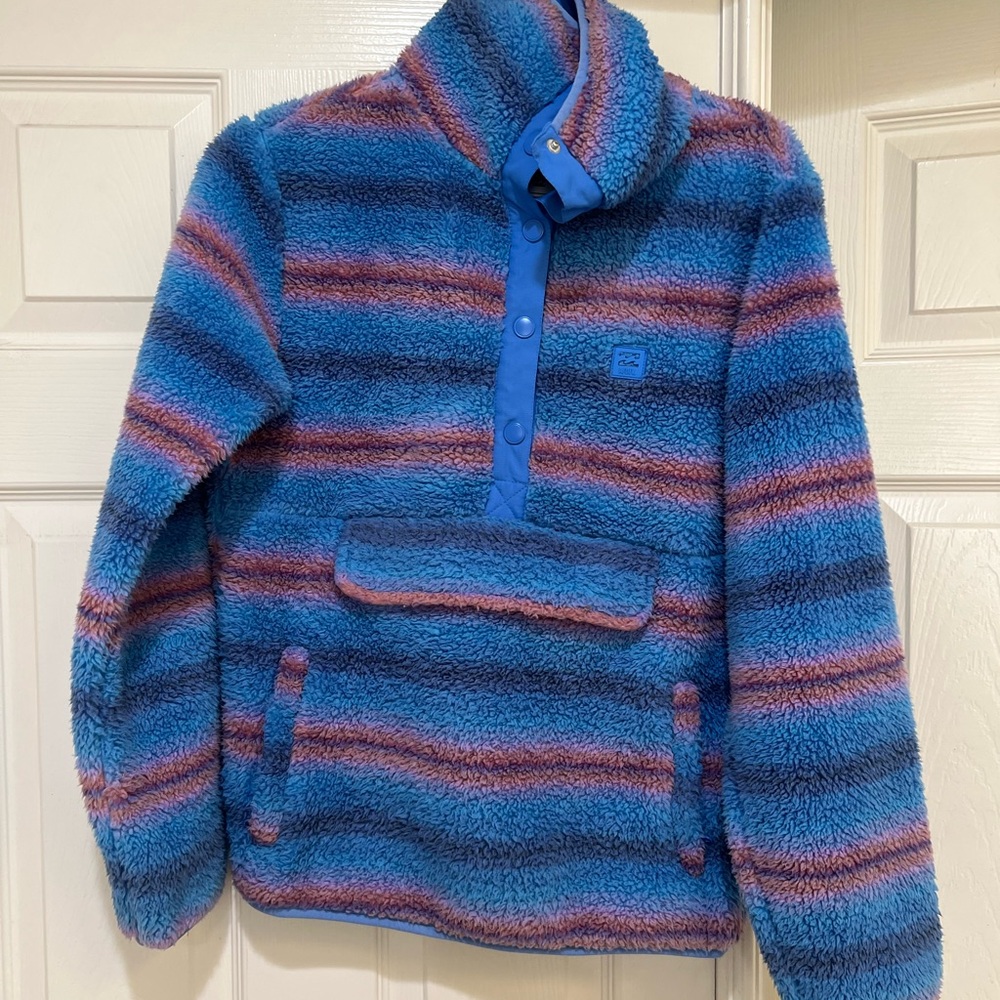 Billabong Women's Size XS A/Div Switchback Mock Fleece Colorful Pullover Jacket